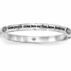 Brighton Footprints Hinged Bangle Silver Discount