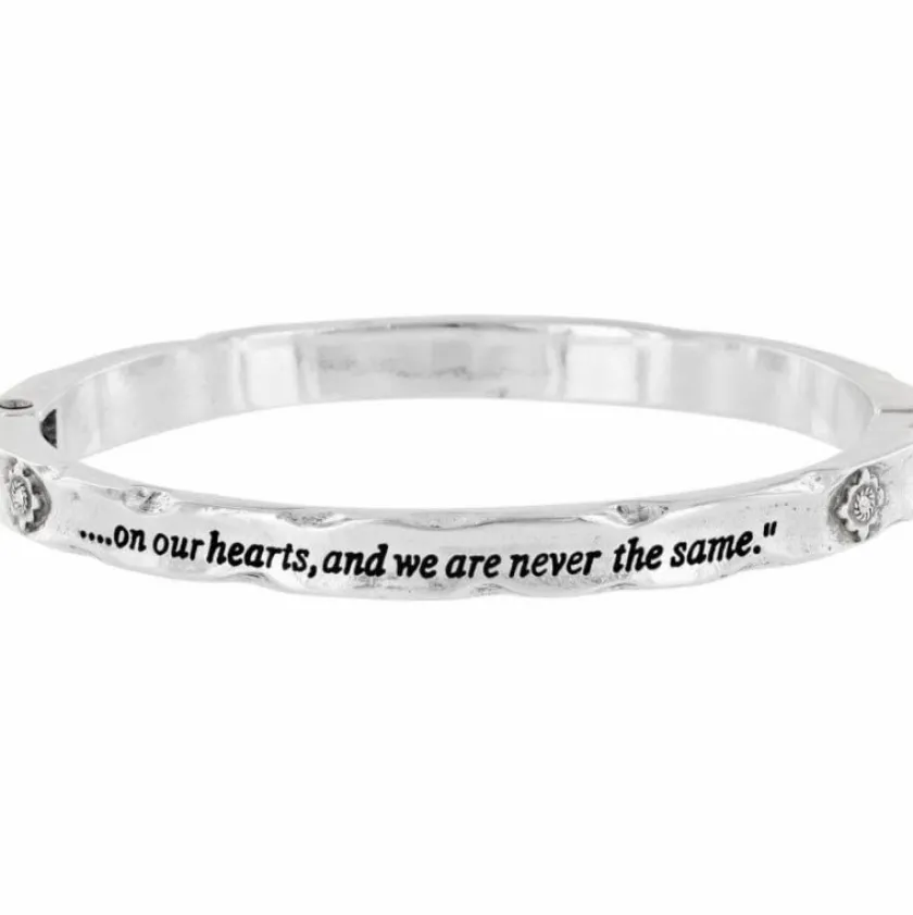 Brighton Footprints Hinged Bangle Silver Discount