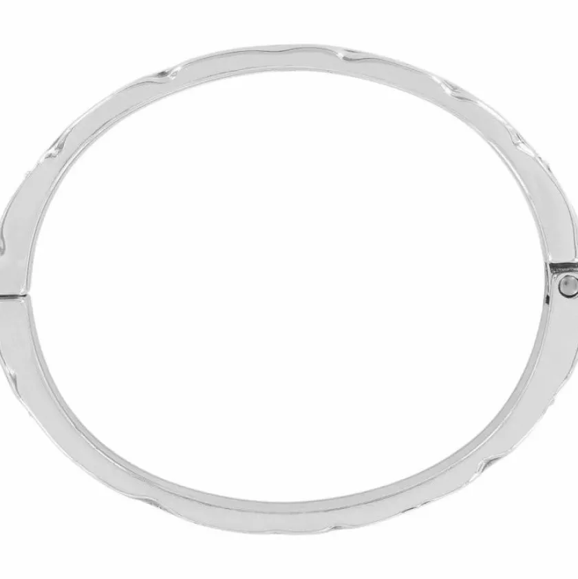 Brighton Footprints Hinged Bangle Silver Discount