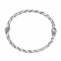 Brighton Full of Hearts Charm Bangle Silver-Pink Sale