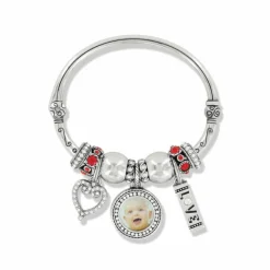 Brighton Full Of Love Charm Bangle Silver-Red Discount