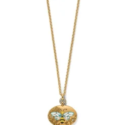 Brighton Garden's Splendour Bee Necklace Gold-Multi Discount