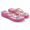 Brighton Geisha Platform Flip Flops Pink Sale