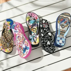 Brighton Geisha Platform Flip Flops Pink Sale