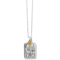 Brighton Give Love Flower Necklace Silver-Gold Fashion