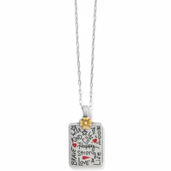 Brighton Give Love Flower Necklace Silver-Gold Fashion