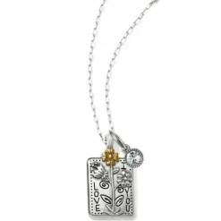 Brighton Give Love Glitz Flower Necklace Silver-Gold Online
