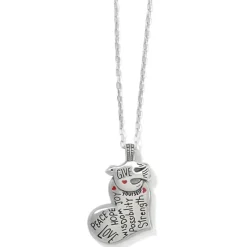 Brighton Give Love Peace Necklace Silver Discount