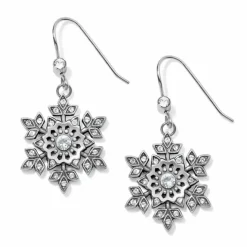 Brighton Glint Snowflake French Wire Earrings Silver Online