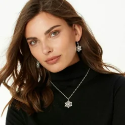 Brighton Glint Snowflake Necklace Silver Online