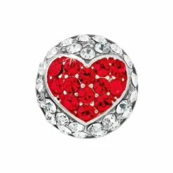 Brighton Glitter Hearts Ring Bead Silver-Red Discount