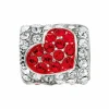 Brighton Glitter Sparkle Heart Bead Silver-Red Fashion