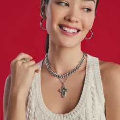 Brighton Glory Cross Necklace Silver Online