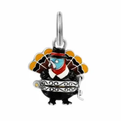 Brighton Gobbler Turkey Charm Silver-Multi Fashion