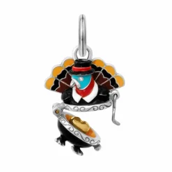 Brighton Gobbler Turkey Charm Silver-Multi Fashion