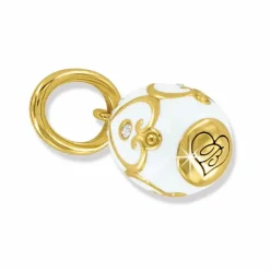 Brighton Golden Imperial Egg Charm Gold-White Discount