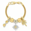 Brighton Golden Summer Sun Charm Bracelet Silver-Gold Hot