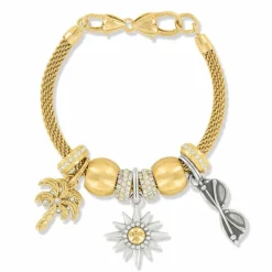 Brighton Golden Summer Sun Charm Bracelet Silver-Gold Hot