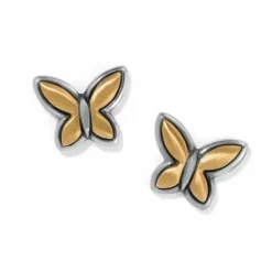 Brighton Goldie Wings Mini Post Earrings Silver-Gold Sale