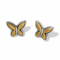 Brighton Goldie Wings Mini Post Earrings Silver-Gold Sale
