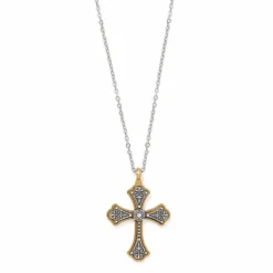 Brighton Good Shephard Cross Necklace Silver-Gold Fashion