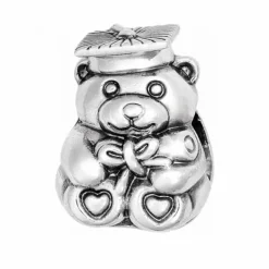 Brighton Grad Bear Bead Silver Fashion