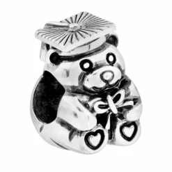 Brighton Grad Bear Bead Silver Fashion