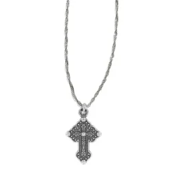 Brighton Greek Petite Cross Necklace Silver-Gold Online