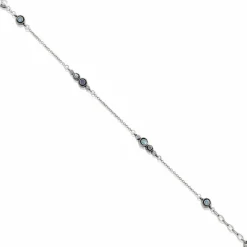 Brighton Halo Anklet Silver-Tanzanite Fashion