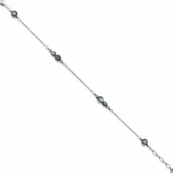 Brighton Halo Anklet Silver-Tanzanite Fashion