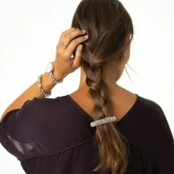 Brighton Halo Barrette Silver-Tanzanite Sale