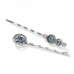 Brighton Halo Bobby Pin Set Silver-Tanzanite Best