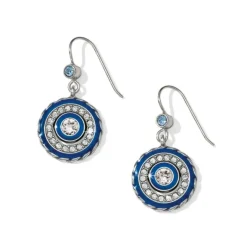 Brighton Halo Eclipse French Wire Earrings Silver-Blue Outlet