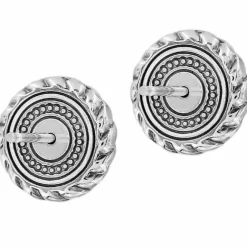 Brighton Halo Eclipse Post Earrings Silver-Blue New