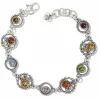 Brighton Halo Gems Bracelet Silver-Multi Clearance