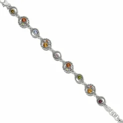 Brighton Halo Gems Bracelet Silver-Multi Clearance