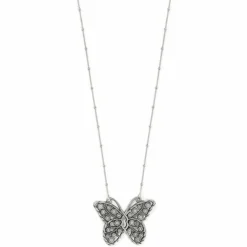 Brighton Halo Gems Monarch Butterfly Necklace Silver-Tanzanite Online