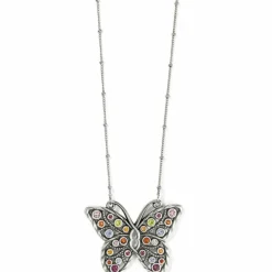 Brighton Halo Gems Monarch Necklace Silver-Multi Online