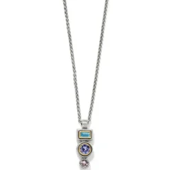 Brighton Halo Gleam Drop Necklace Silver-Multi Online
