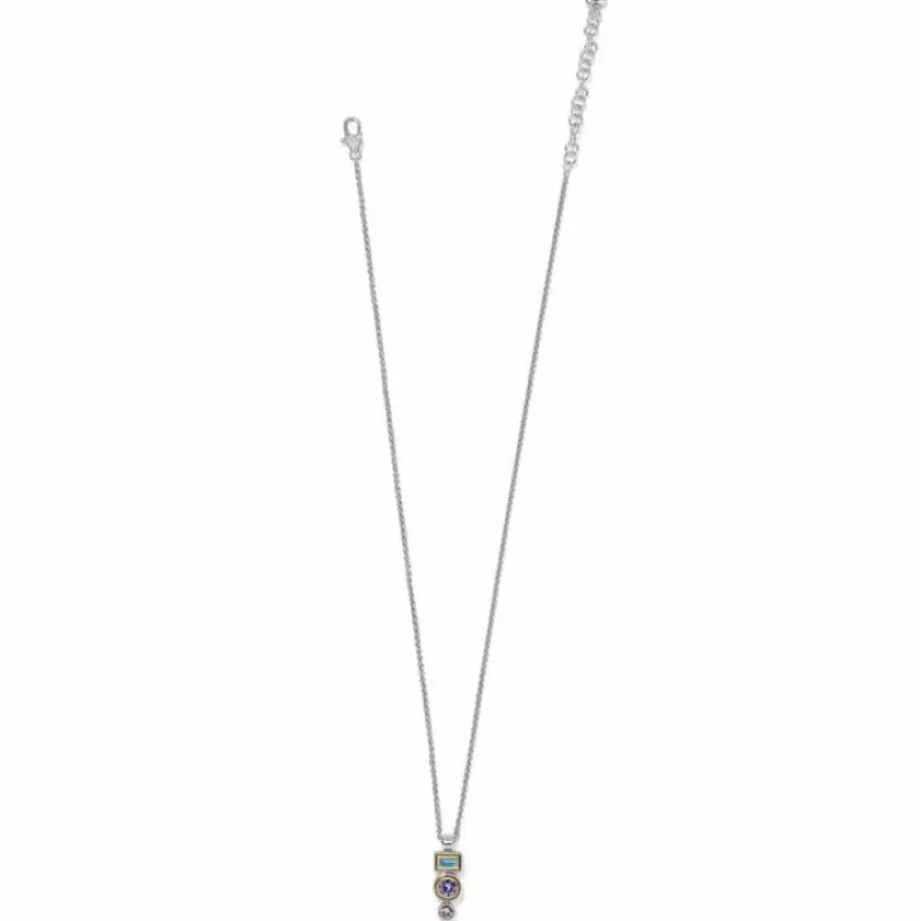Brighton Halo Gleam Drop Necklace Silver-Multi Online