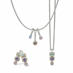 Brighton Halo Gleam Drop Post Earrings Silver-Multi Sale