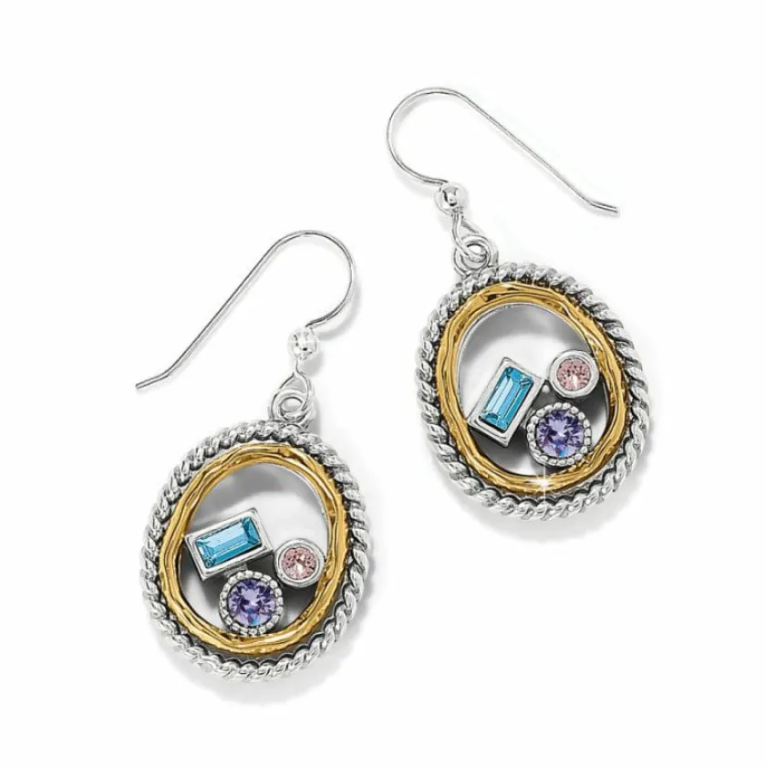 Brighton Halo Gleam French Wire Earrings Silver-Multi Fashion