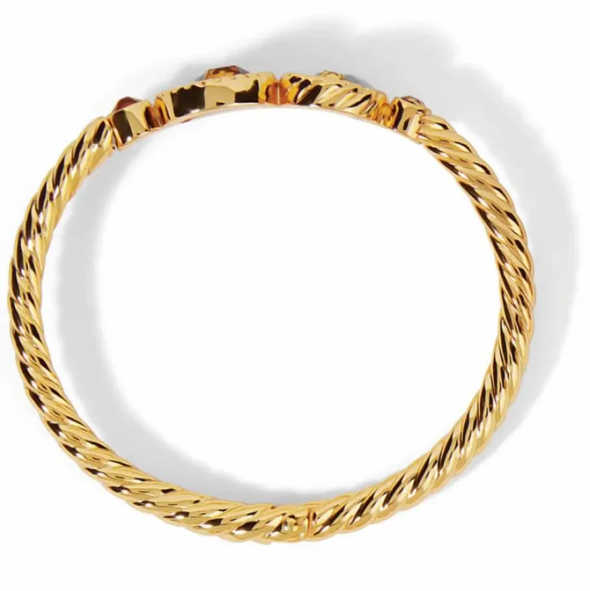 Brighton Halo Glow Hinged Bangle Gold Hot