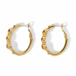 Brighton Halo Glow Trio Hoop Earrings Gold Fashion