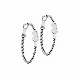 Brighton Halo Hoop Earrings Silver-Tanzanite Online