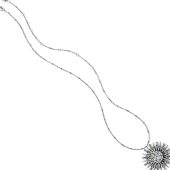 Brighton Halo Ice Radiate Necklace Silver-Tanzanite Clearance