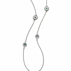 Brighton Halo Light Long Necklace Silver-White Online