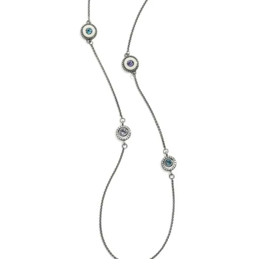 Brighton Halo Light Long Necklace Silver-White Online