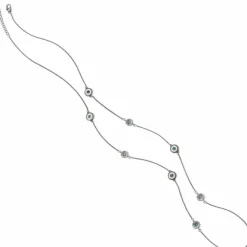 Brighton Halo Light Long Necklace Silver-White Online