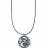 Brighton Halo Necklace Silver-Tanzanite New